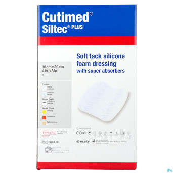 Cutimed siltec plus 10x20cm 10 7328802