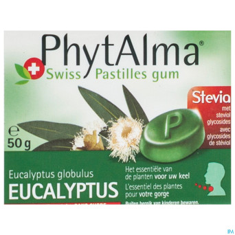 Phytalma pastilles gum eucalyptus + stevia 50g