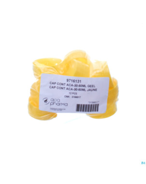 Capsule container jaune    30- 50ml 12 aca