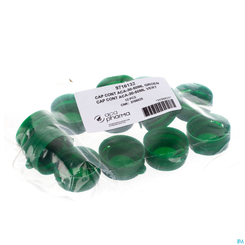Capsule container vert    30- 50ml 12 aca