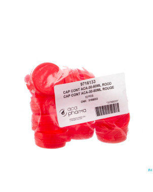 Capsule container rouge    30- 50ml 12 aca