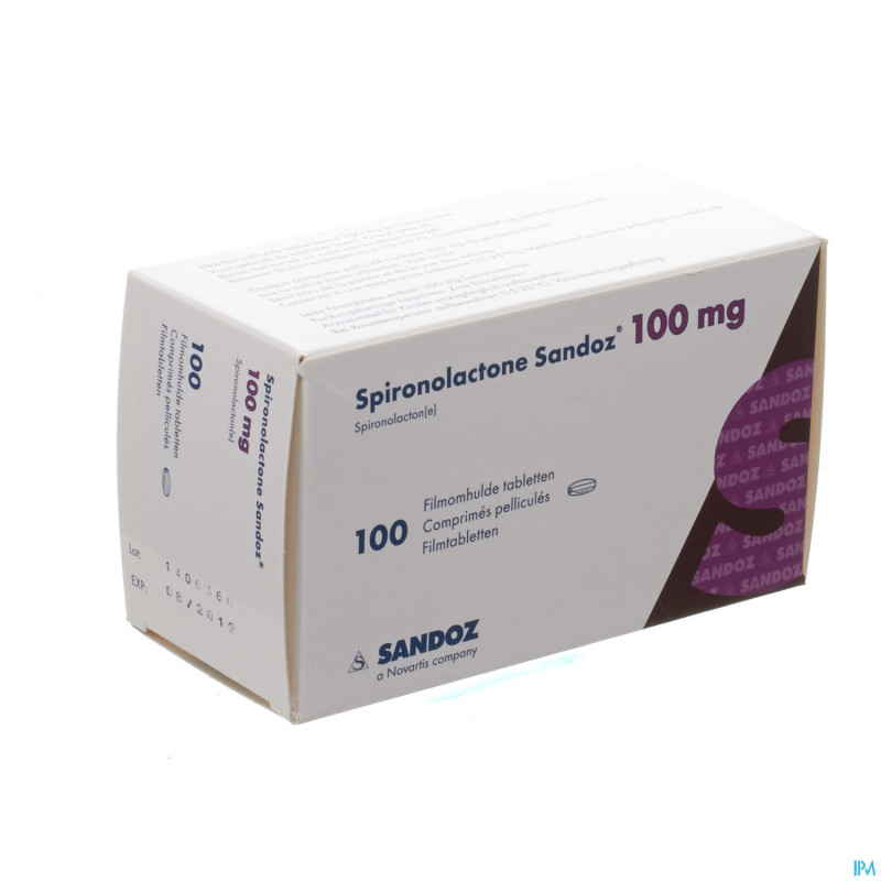 Spironolactone sandoz 100 mg comp pell 100