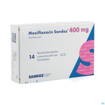 Moxifloxacin sandoz 400 mg comp pell 14