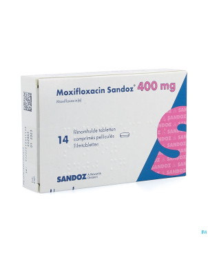 Moxifloxacin sandoz 400 mg comp pell 14