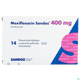 Moxifloxacin sandoz 400 mg comp pell 14