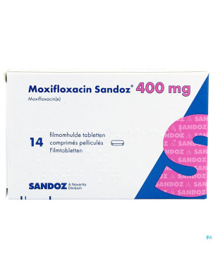 Moxifloxacin sandoz 400 mg comp pell 14