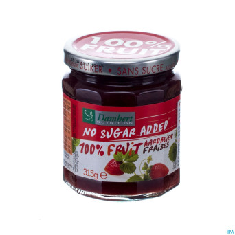 Damhert confiture fraises 100% fruit s/sucre  315g