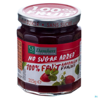 Damhert confiture fraises 100% fruit s/sucre  315g