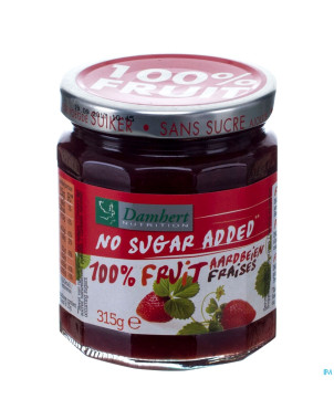 Damhert confiture fraises 100% fruit s/sucre  315g