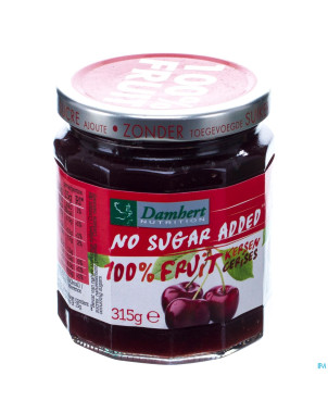 Damhert confiture cerises 100% fruit s/sucre  315g
