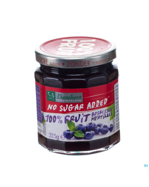 Damhert confiture myrtilles 100% fruit s/suc. 315g