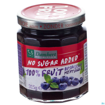 Damhert confiture myrtilles 100% fruit s/suc. 315g
