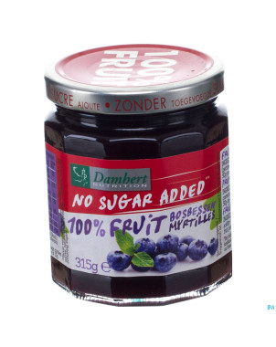 Damhert confiture myrtilles 100% fruit s/suc. 315g