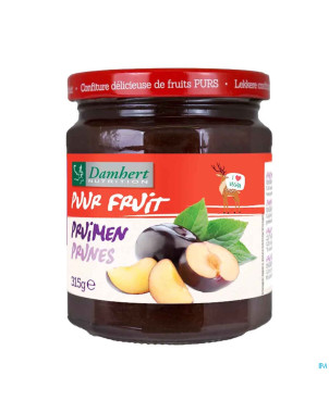 Damhert confiture prunes 100% fruit s/sucre   315g