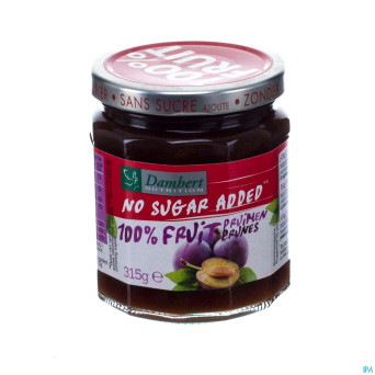 Damhert confiture prunes 100% fruit s/sucre   315g