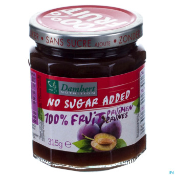 Damhert confiture prunes 100% fruit s/sucre   315g