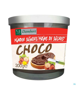 Damhert pate de chocolat noisettes s/sucre    200g