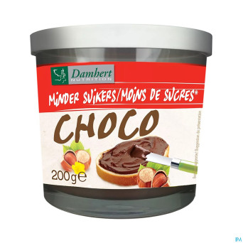 Damhert pate de chocolat noisettes s/sucre    200g