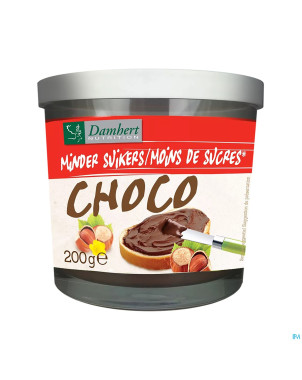 Damhert pate de chocolat noisettes s/sucre    200g