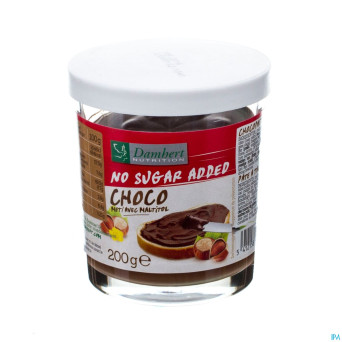 Damhert pate de chocolat noisettes s/sucre    200g