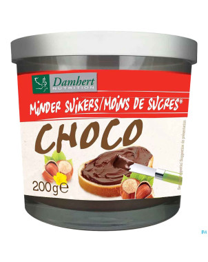 Damhert pate de chocolat noisettes s/sucre    200g