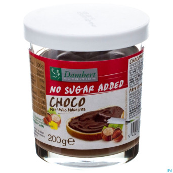 Damhert pate de chocolat noisettes s/sucre    200g