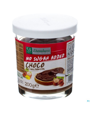 Damhert pate de chocolat noisettes s/sucre    200g