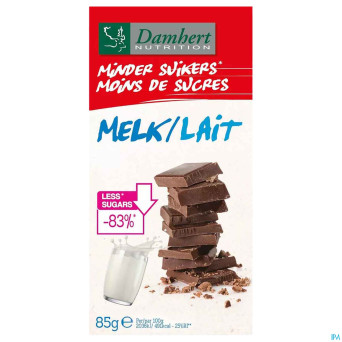 Damhert chocolat au lait s/sucre    85g