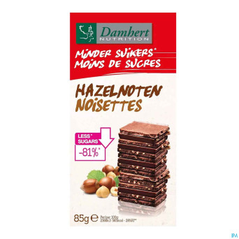 Damhert chocolat noisettes s/sucre    85g