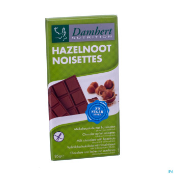Damhert chocolat noisettes s/sucre    85g
