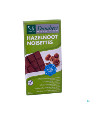 Damhert chocolat noisettes s/sucre    85g