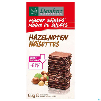 Damhert chocolat noisettes s/sucre    85g