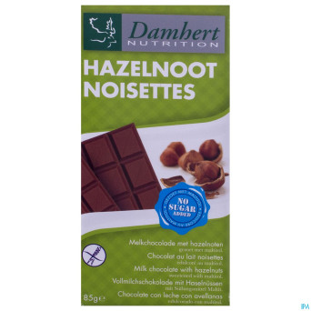 Damhert chocolat noisettes s/sucre    85g