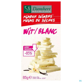 Damhert chocolat blanc s/sucre    85g