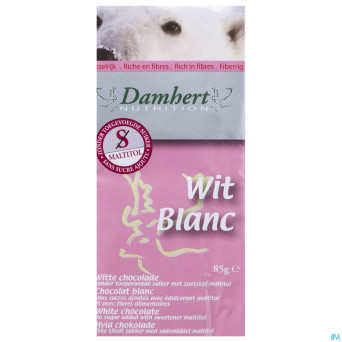 Damhert chocolat blanc s/sucre    85g