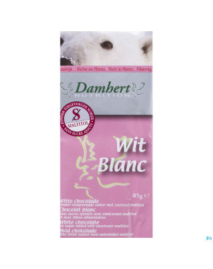 Damhert chocolat blanc s/sucre    85g