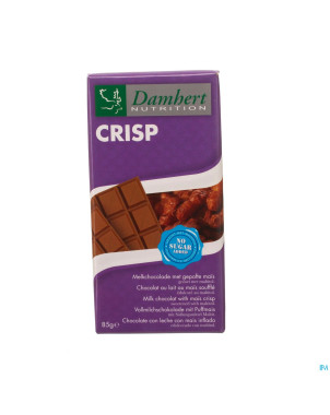 Damhert chocolat lait/crisp s/sucre    85g