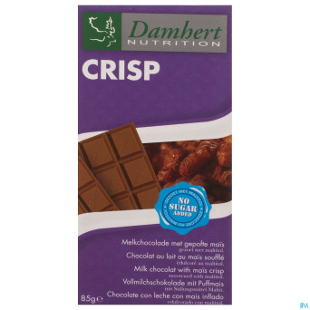 Damhert chocolat lait/crisp s/sucre    85g
