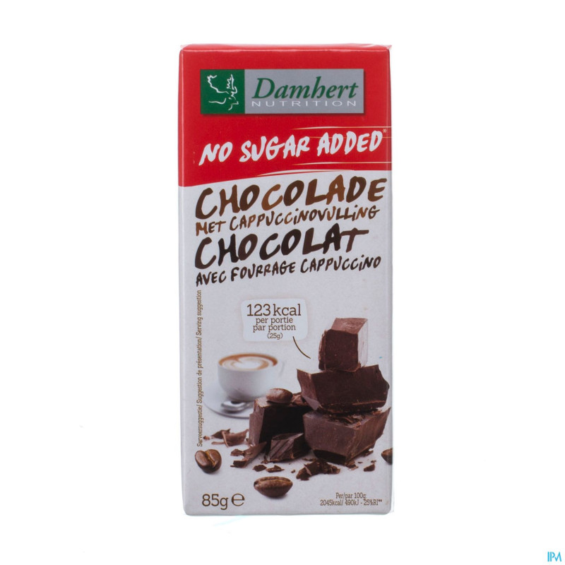 Damhert chocolat noir/cappuccino s/sucre    85g