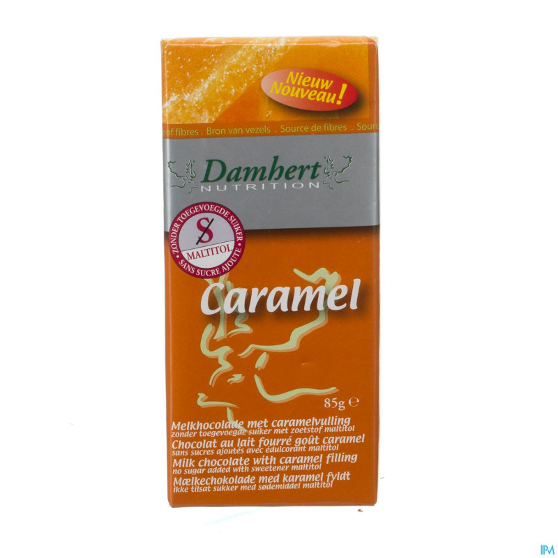 Damhert chocolat lait/caramel s/sucre    85g