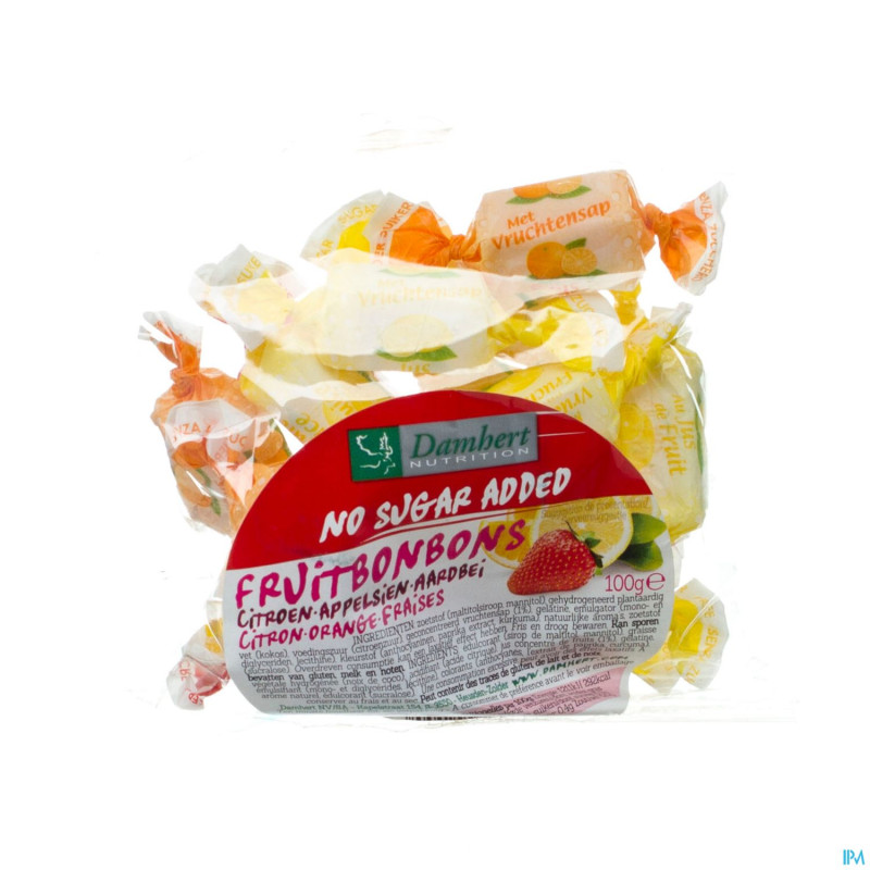 Damhert caramels fruits s/sucre    100g