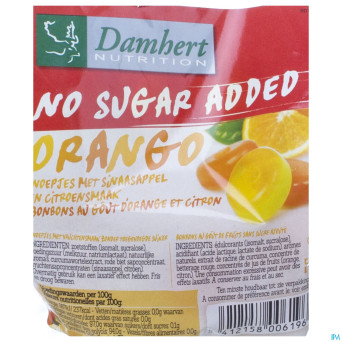 Damhert bonbons orango s/sucre    100g
