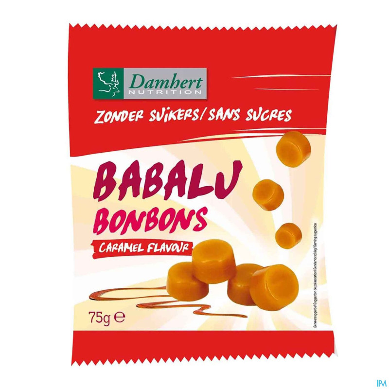 Damhert babalu bonbons au beurre s/sucre    75g