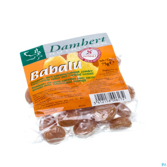 Damhert babalu bonbons au beurre s/sucre    75g