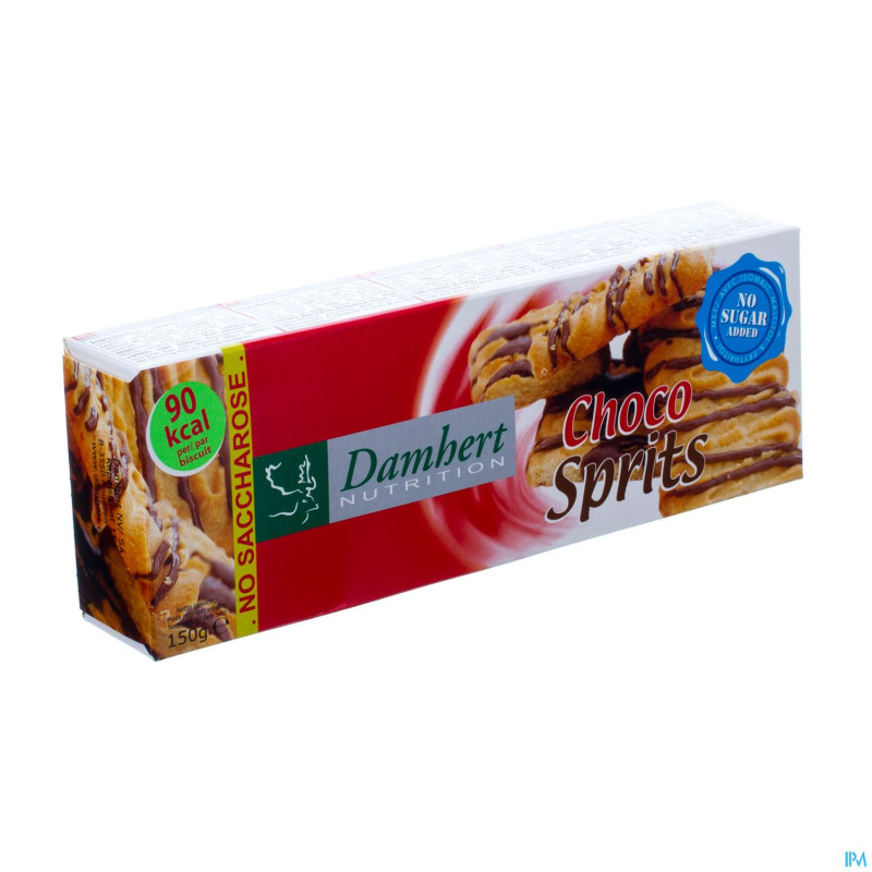Damhert sprits biscuits chocolat s/sucre    150g