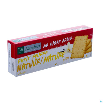 Damhert petit beurre biscuits nature s/suc.6x33,4g