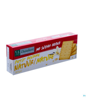 Damhert petit beurre biscuits nature s/suc.6x33,4g