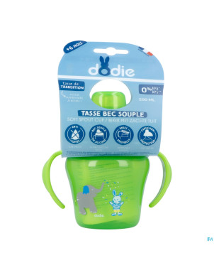 Dodie tasse apprentissage verte 1er age    200ml