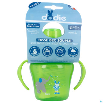 Dodie tasse apprentissage verte 1er age    200ml