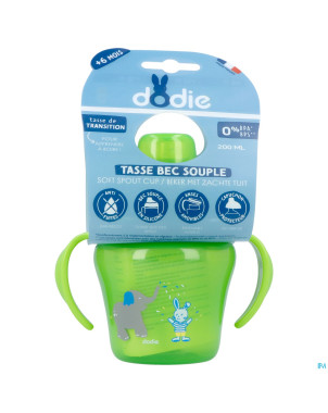 Dodie tasse apprentissage verte 1er age    200ml